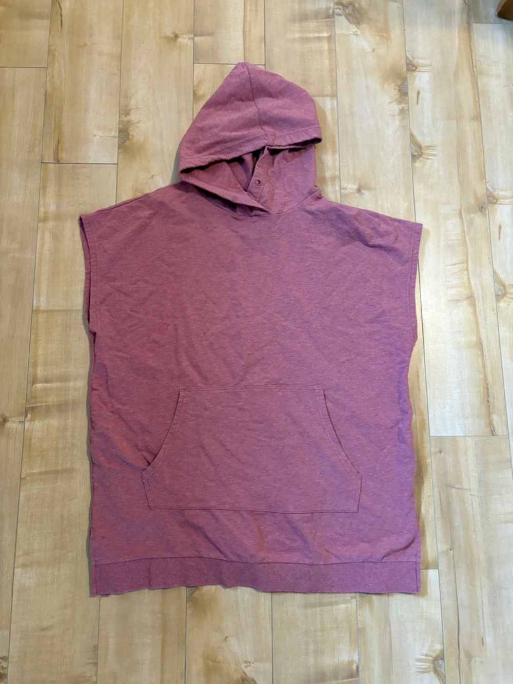 Pink Hooded Sleeveless Sweater Top
